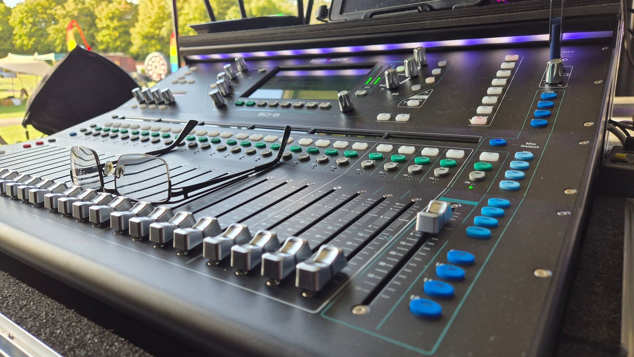 Event production partners working together on site